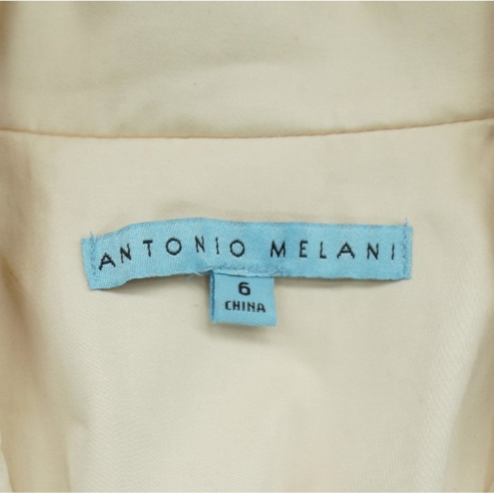 NWT Antonio Melani Sleeveless Dress Samantha Model Belted Size 6 ~ Ivory - Picture 4 of 4